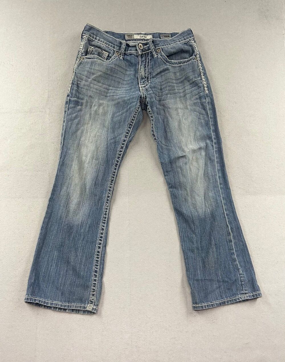 BKE Jake Mens Schoolboy Preppy Light Wash Jeans 28S